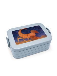 Mr. & Mrs. Panda Дизайн бенто-бокса со знаком зодиака Скорпион (без пояснений), пастельно-голубой цвет