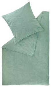 Постельное белье из фланели, 155x220 см, в елочку Esprit, темно-зеленый/зеленый