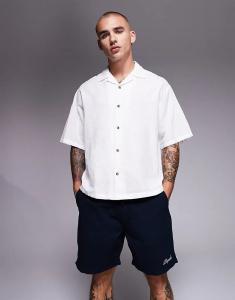 Шорты River Island из сирсакера темно-синего цвета