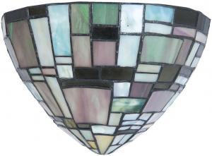 Настенный светильник Clayre & Eef Tiffany 30x16x18 см Коричневый Бежевый Стеклянный Треугольник Clayre&Eef