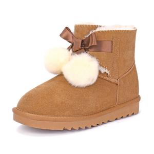 Теплые детские ботинки с низким голенищем HDJ, Chestnut