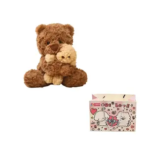 Десять тысяч детских музыкальных плюшевых кукол с надутыми губками милый кролик мультяшные игрушки высота 30см WANTONGLE, коричневый