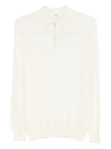 Поло с молнией до половины Lardini, белый