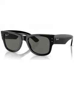 Унисекс солнцезащитные очки Mega Wayfarer 51 Polarized Ray-Ban, черный