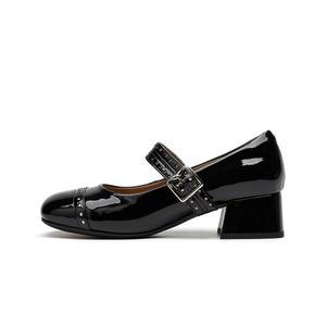 EBLAN Мэри Джейн туфли женские бежево-черные, цвет Black