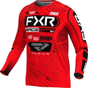 Мотокроссовая майка FXR podium 2025, Red/Black/White