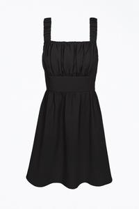 Черный мини-платье Kina с поясом-шарфом из крепа Adelyn rae