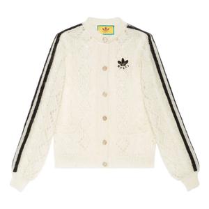 Кардиган (WMNS) Gucci x adidas Mohair Knit Cardigan 'White'
