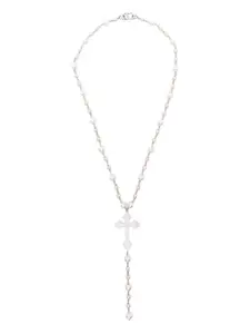 Чётки с жемчужинами и подвеской в виде креста Darkai, белый