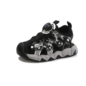 Сандалии детские, с низким верхом, дышащие, с противоскользящей подошвой, с амортизацией и износостойкостью NEZHACHAOHAI, черный