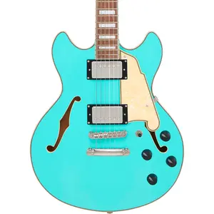 Электрогитара D'Angelico Premier Mini DC Semi-Hollow цвет Surf Green