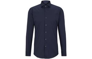 Boss Spread Collar Poplin рубашка HUGO BOSS, темно-синий
