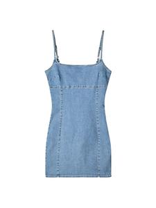 Мини платье Bershka, Blue denim