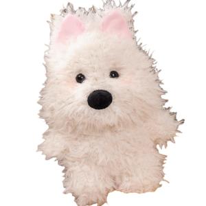 Милый питомец дизайн стоячий щенок плюшевая кукла высота 20см/25см Click, белый