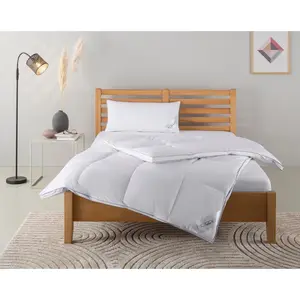 Домашний комплект Home affaire: одеяло из пухa + подушка Moulle, одеяло размером 135x200 см или 155x220 см, 2 предмета. В комплекте подушки размером 40x80 см и 80x80 см, для лета и зимы, произведено в Германии Home Affaire, белый