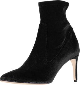 Женские ботильоны с заостренным носком Tang'scuisins, эластичные, на среднем тонком каблуке, модные, на осень, повседневные, размер 4-16 US, Black