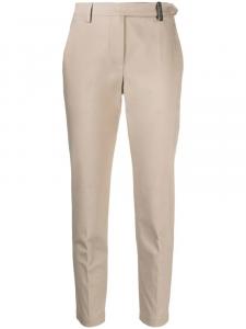 Brunello Cucinelli укороченные узкие брюки, нейтральный