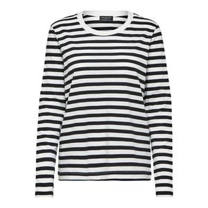Футболка Selected Standard Long Sleeve Stripe, черный