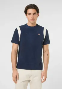 Футболка apparel empoli с обычным блочным принтом Fila, Black Iris/Egret