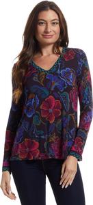 Женская футболка-свитер Janie Favorite с длинным рукавом и V-образным вырезом, размер A Johnny Was, Aphaia