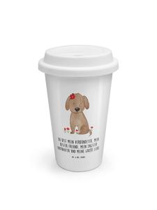 Mr. & Mrs. Panda Термокружка с изображением белой собаки и надписью