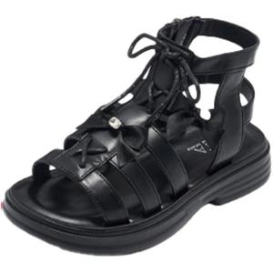 Детские сандалии с высоким берцем, противоскользящие и дышащие TATA, черный