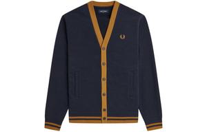 Мужской свитшот с пуговицами трикотаж FRED PERRY, синий