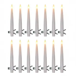 Мой домашний светодиодный декоративный свет LED свечи Nurvo LED-модуль 10 шт. Теплый белый Регулируемые зажимы My Home, белый