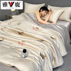 Yalu Комплект постельного белья 1.8м, пододеяльник 200x230 см, цвет шампань-серый, шелковистая ткань