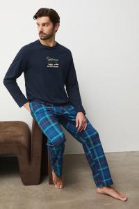 Хлопковая пижама Medicine, темно-синий