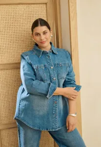 Джинсовая куртка kcleoana Kaffe Curve, Vintage Blue