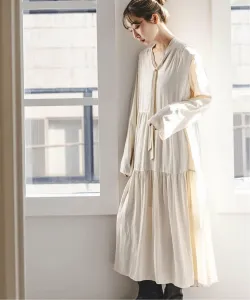 Многоярусное платье с бантом Noble, цвет Natural