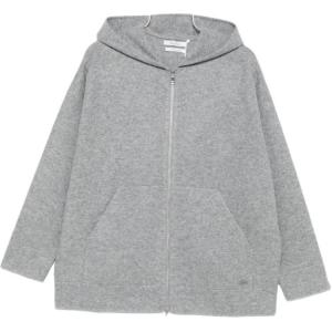 Толстовка с капюшоном Max Mara на молнии из шерстяной смеси MaxMara, серый