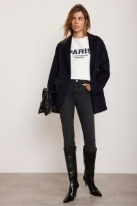 Выстиранные узкие джинсы Mint Velvet, черный