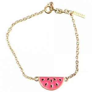 Летний ограниченный выпуск Sorbetto Rosso Melon базовый металлический браслет 17 см золото для женщин Escada