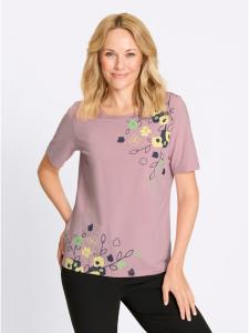 Рубашка с короткими рукавами розово-синего цвета Sieh an!