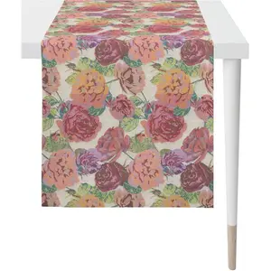 Дорожка для стола 1553 Summergarden, летний декор, лето Гобеленовая ткань Apelt, оранжевый/розовый