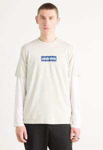 Футболка с принтом Calvin Klein Jeans, бежевый