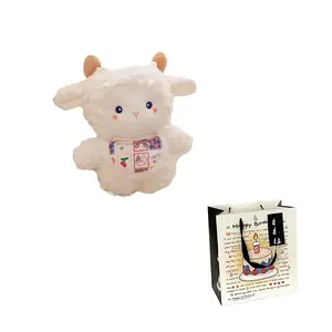 Плюшевая кукла милый ягненок с бантом 30 см высота DUOAI