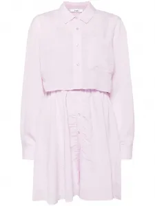 Комплект из платья и жакета с жатым эффектом B+Ab, розовый