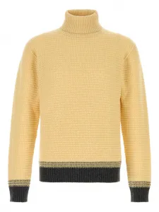 Кашемировый свитер с воротником-стойкой Zegna, желтый
