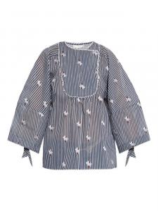 Блузка из органического хлопка MUNTHE, синий