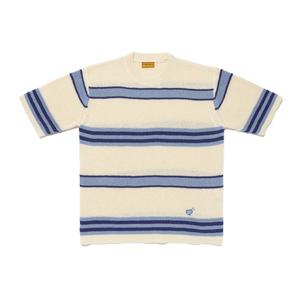 Striped Crewneck Knit T shirt HUMAN MADE, синий