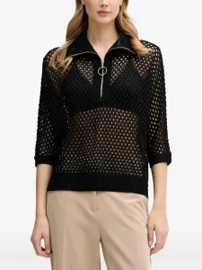 Свитер с полумолнией Joseph Ribkoff, черный