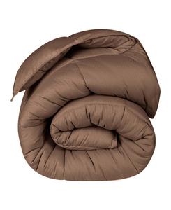 Однотонное одеяло из плюшевой микрофибры с наполнителем, имитирующим пух, с узором корзинка, размер Twin XL Superior, Taupe