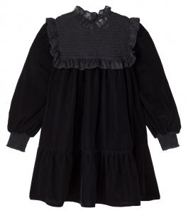 Платье из бархата со сборками Petite Amalie  , черный