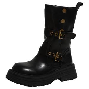 Medd Женские ботинки черно-коричневые