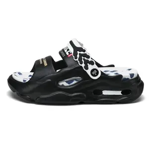 NANJIREN Пляжные сандалии унисекс черно-бело-хаки в черном цвете, цвет Black