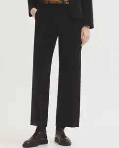 Женские классические брюки прямого кроя средней посадки Nice Things, черный