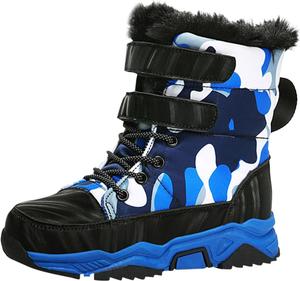 И зимние ботинки с искусственным мехом, утепленные, для детей, водонепроницаемые, для улицы (младший/старший ребенок) JEUROT, Blue
